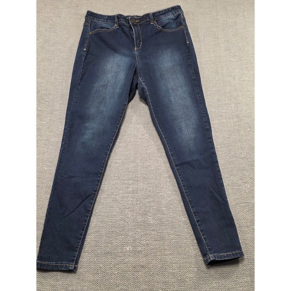 SO High Rise Jegging Women Blue Denim Distressed Skinny Jeans Size 15